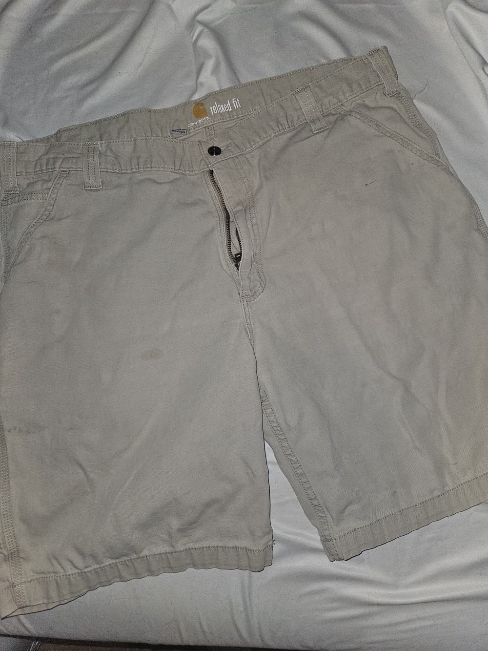 Carhartt Men's Relaxed Fit Tan Flat Front Shorts